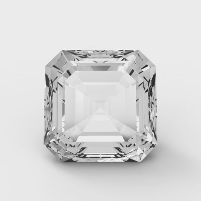 1.5 to 2 ct Square emerald Simulated Clear April Birthstone