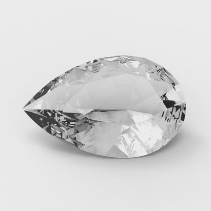 0.25 to 2.5 ct Pear Cut VVS1 Simulated Clear April Birthstone