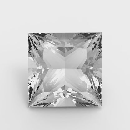 0.25 to 3 ct Princess Cut VVS1 Simulated Clear April Birthstone