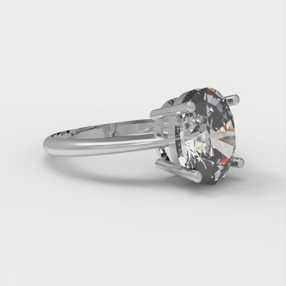 2 cttw Zirconia Simulated Diamond Solitaire  Engagement Ring - Solid Gold (VVS1, Oval Cut,9x7mm)