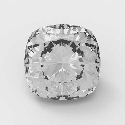 1 to 3 ct Cushion Cut VVS1 Simulated Clear April Birthstone