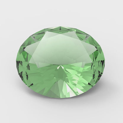 1 to 3 ct Oval Cut VVS1 Simulated Light Green August Birthstone