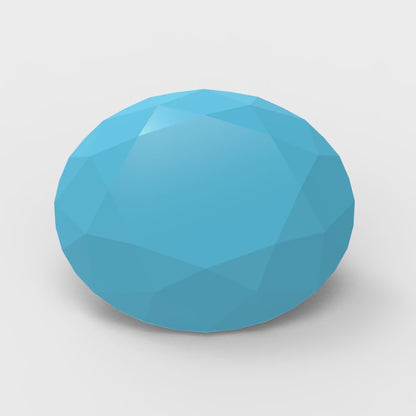 1 to 3 ct Oval Cut VVS1 Simulated Blue Turquoise December Birthstone