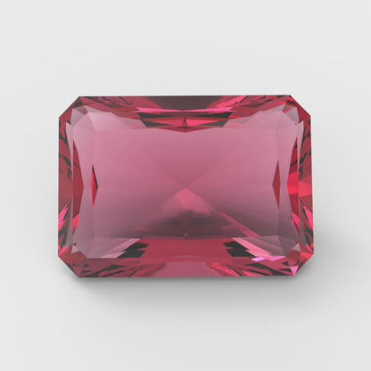 1 to 2.5 ct Radiant Cut VVS1 Simulated Pink Ruby July Birthstone