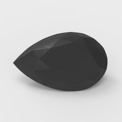 0.25 to 2.5 ct Pear Cut VVS1 Natural Black Onyx December Birthstone