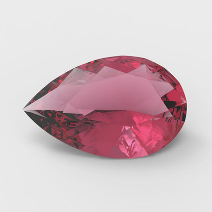 0.25 to 2.5 ct Pear Cut VVS1 Simulated Pink Ruby July Birthstone