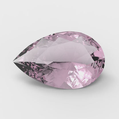 0.25 to 2.5 ct Pear Cut VVS1 Simulated Pink October Birthstone