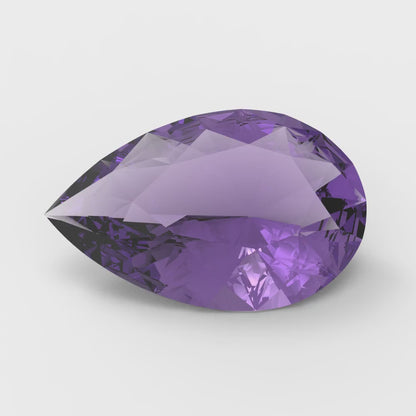 0.25 to 2.5 ct Pear Cut VVS1 Natural Purple Amethyst February Birthstone
