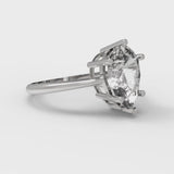 2.0 ct Brilliant Pear Cut Clear Simulated Diamond Stone White Gold Solitaire Ring