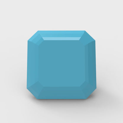 1.5 to 2 ct Square emerald Simulated Blue Turquoise December Birthstone