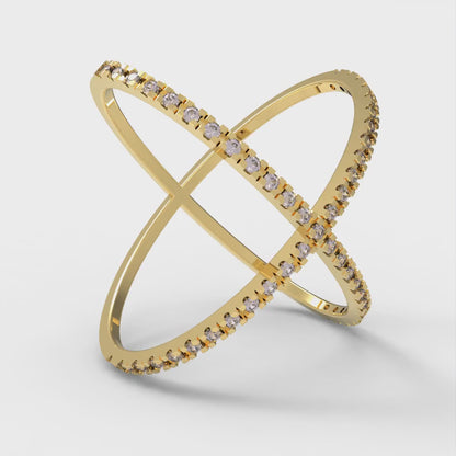 0.245 cttw Zirconia Simulated Pink Diamond Statement Engagement Ring - Solid Gold (VVS1, Round Cut,1.0mm)