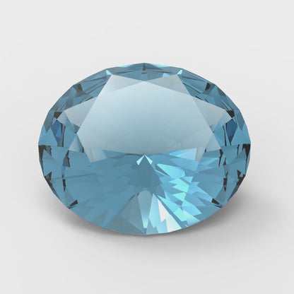 1 to 3 ct Oval Cut VVS1 Simulated Blue Aquamarine March Birthstone