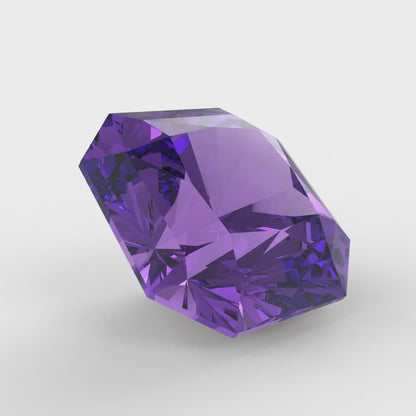 1 to 3 ct Asscher Cut VVS1 Simulated Purple Alexandrite February Birthstone