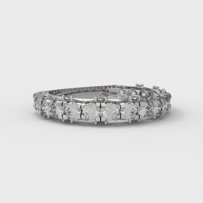 3.13 cttw Simulated Diamond Round Cut White Gold Eternity Wedding Band