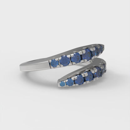 0.235 cttw Simulated Tanzanite Round Cut White Gold Eternity Wedding Band