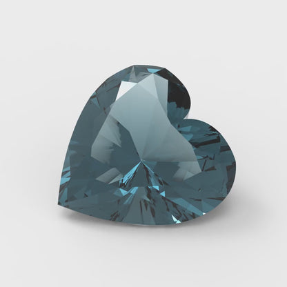 0.5 to 2 ct Heart Cut VVS1 Natural london blue topaz September Birthstone
