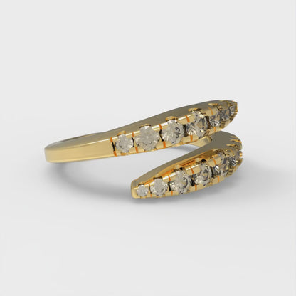 0.235 cttw Natural Morganite Round Cut Yellow Gold Eternity Wedding Band