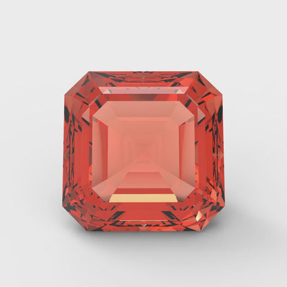 1.5 to 2 ct Square emerald Simulated Red January Birthstone