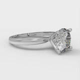 1.5 ct Brilliant Round Cut Clear Simulated Diamond Stone White Gold Solitaire Ring