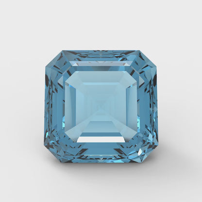 1.5 to 2 ct Square emerald Simulated Blue Aquamarine March Birthstone