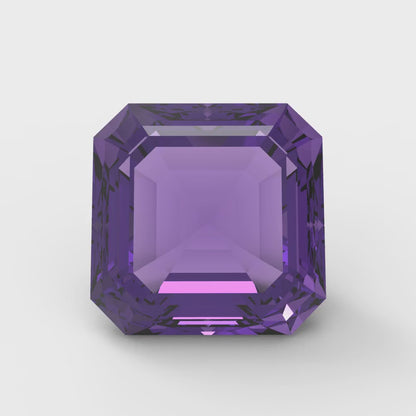 1.5 to 2 ct Square emerald Natural Purple Amethyst February Birthstone
