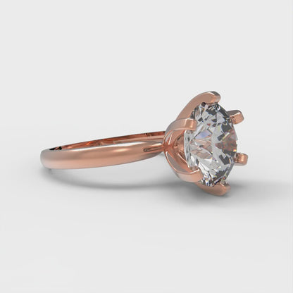 3 cttw Zirconia Simulated Diamond Solitaire  Engagement Ring - Solid Gold (VVS1, Round Cut,9.0mm)