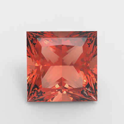 0.25 to 3 ct Princess Cut VVS1 Simulated Red January Birthstone