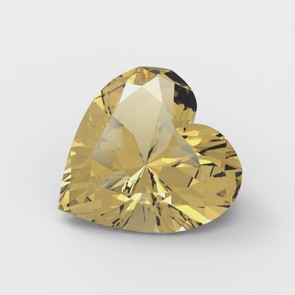 0.5 to 2 ct Heart Cut VVS1 Simulated Yellow November Birthstone