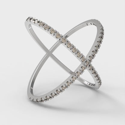 0.245 cttw Yellow Moissanite Statement Engagement Ring - Solid White Gold (VVS1, Round Cut,1.0mm)