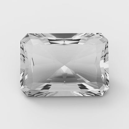 1 to 2.5 ct Radiant Cut VVS1 Simulated Clear April Birthstone