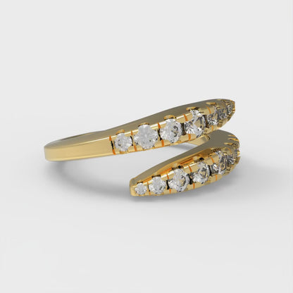 0.235 cttw White Sapphire Round Cut Yellow Gold Eternity Wedding Band