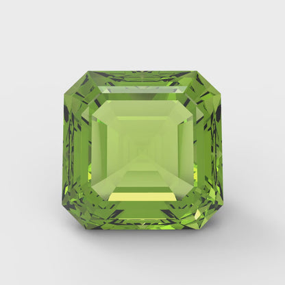 1.5 to 2 ct Square emerald Natural Green Peridot August Birthstone