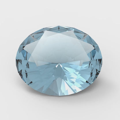 1 to 3 ct Oval Cut VVS1 Natural Blue Aquamarine March Birthstone