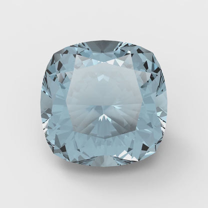 1 to 3 ct Cushion Cut VVS1 Natural Blue Aquamarine March Birthstone