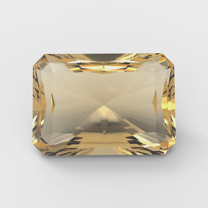 1 to 2.5 ct Radiant Cut VVS1 Simulated Brown Champagne November Birthstone