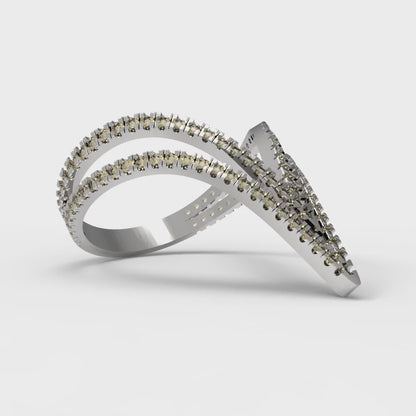 0.525 cttw Natural Citrine Statement Engagement Ring - Solid Gold (Round Cut,1.0mm)