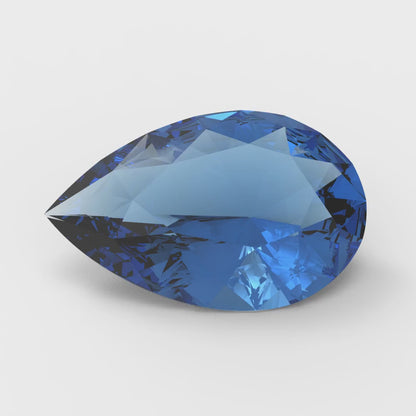 0.25 to 2.5 ct Pear Cut VVS1 Simulated Blue Tanzanite September Birthstone