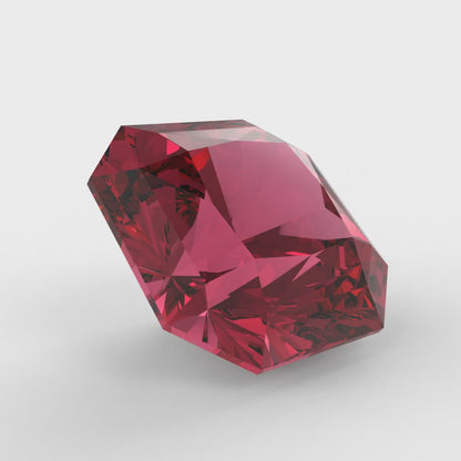 1 to 3 ct Asscher Cut VVS1 Simulated Pink Ruby July Birthstone