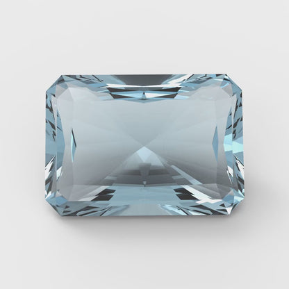 1 to 2.5 ct Radiant Cut VVS1 Natural Blue Aquamarine March Birthstone