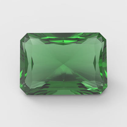 1 to 2.5 ct Radiant Cut VVS1 Simulated Green Emerald May Birthstone