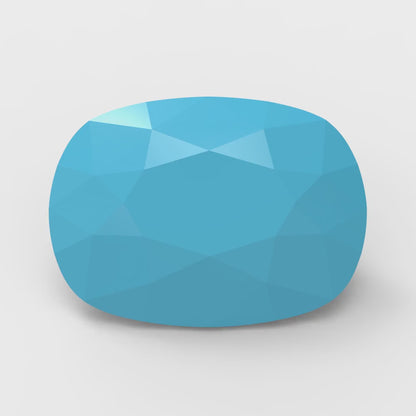 3 ct 9x7mm Long Cushion Cut Simulated Blue Turquoise December Birthstone