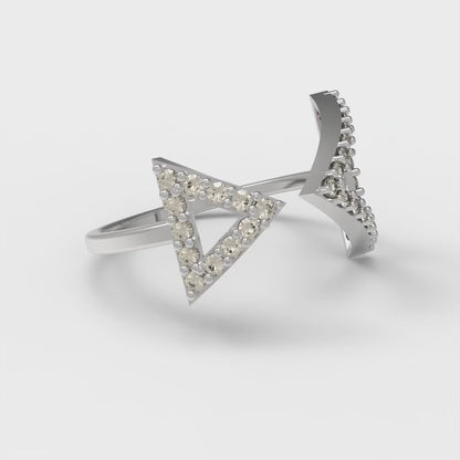 0.2475 cttw Natural Morganite Statement Engagement Ring - Solid Gold (Round Cut,1.2mm)