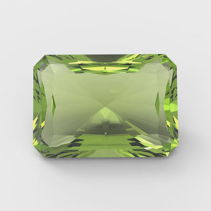 1 to 2.5 ct Radiant Cut VVS1 Natural Green Peridot August Birthstone