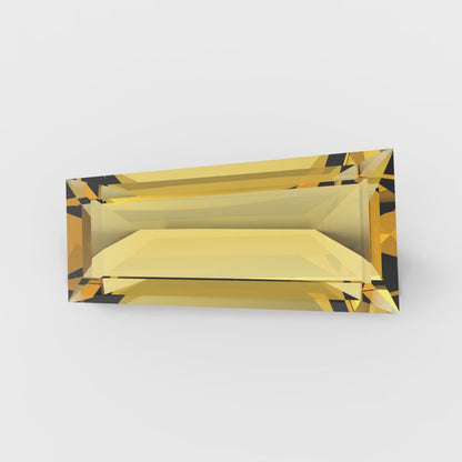 0.25 ct Tapered Baguette Cut VVS1 Natural Yellow Citrine