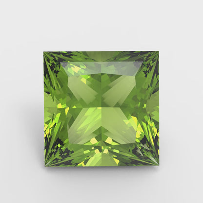 0.25 to 3 ct Princess Cut VVS1 Natural Green Peridot August Birthstone