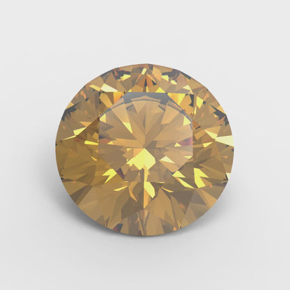 0.25 to 3 ct Round Cut VVS1 Simulated Brown Champagne November Birthstone