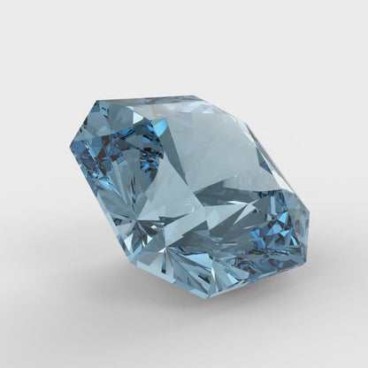 1 to 3 ct Asscher Cut VVS1 Natural Blue Aquamarine March Birthstone