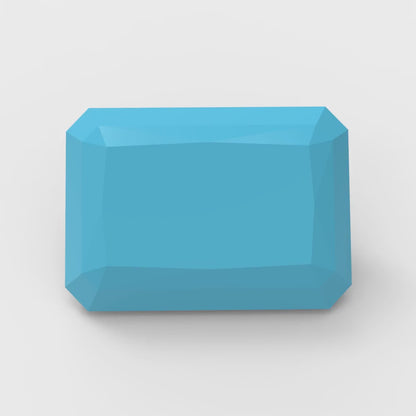 1 to 2.5 ct Radiant Cut VVS1 Simulated Blue Turquoise December Birthstone