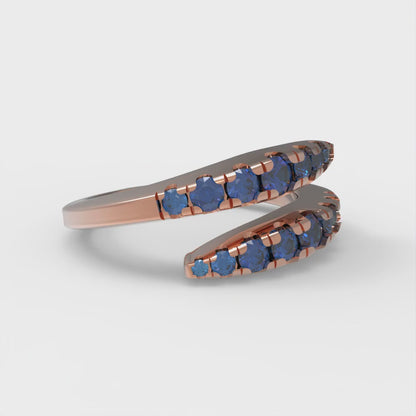 0.235 cttw Simulated Tanzanite Round Cut Rose Gold Eternity Wedding Band