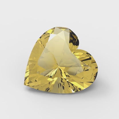0.5 to 2 ct Heart Cut VVS1 Natural Yellow Citrine November Birthstone